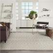 Pemberly Row Modern / Contemporary 9'x12' Fabric Light Grey Area Rug