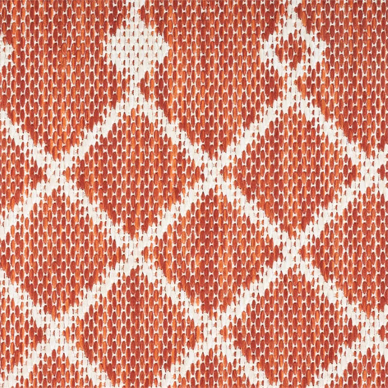 Pemberly Row Modern / Contemporary 6'x9' Fabric Terracotta Area Rug