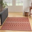 Pemberly Row Modern / Contemporary 6'x9' Fabric Terracotta Area Rug
