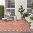 Pemberly Row Modern / Contemporary 9'x12' Fabric Terracotta Area Rug