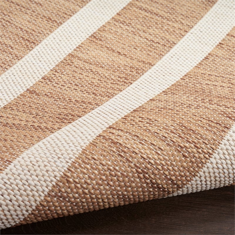 Pemberly Row Modern / Contemporary 9'x12' Fabric Jute Ivory Area Rug