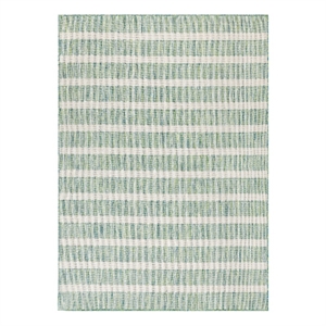 Pemberly Row Contemporary 9'x12' Fabric Blue Green Ivory Area Rug