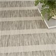 Pemberly Row Modern / Contemporary 9'x12' Fabric Grey Ivory Area Rug