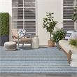 Pemberly Row Modern / Contemporary 9'x12' Fabric Navy Ivory Area Rug