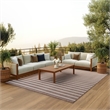 Pemberly Row Contemporary 9'x12' Fabric Natural Ivory Area Rug
