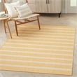 Pemberly Row Contemporary 7'x10' Fabric Yelow Ivory Area Rug