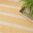 Pemberly Row Contemporary 7'x10' Fabric Yelow Ivory Area Rug