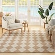 Pemberly Row Modern / Contemporary 5'x7' Jute Plush Rug in Beige