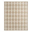 Pemberly Row Modern / Contemporary 5'x7' Jute Plush Rug in Beige
