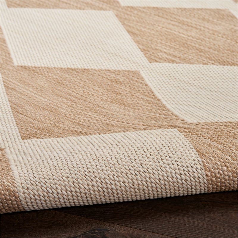 Pemberly Row Modern / Contemporary 6'x9' Jute Plush Rug in Beige