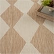 Pemberly Row Modern / Contemporary 6'x9' Jute Plush Rug in Beige