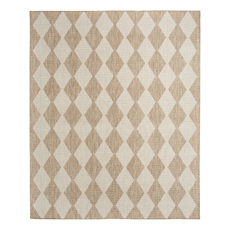 Pemberly Row Modern / Contemporary 6'x9' Jute Plush Rug in Beige