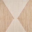 Pemberly Row Modern / Contemporary 7'x10' Jute Plush Rug in Beige