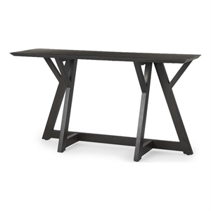 Pemberly Row Contemporary 54Lx16Wx29.5H Dark Brown Wood Console Table