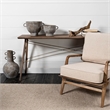 Pemberly Row Off White Fabric Seat w Wood Frame Accent Chair