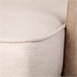 Pemberly Row Off White Fabric Seat w Wood Frame Accent Chair