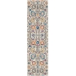 Pemberly Row 8' Runner Ivory Multicolor Fabric Bohemian Area Rug
