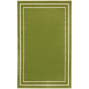 Pemberly Row 3' x 5' Green Ivory Contemporary Indoor/Outdoor Rug