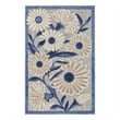 Pemberly Row 3 'x 4' Blue Gray Fabric Contemporary Blue & Gray Area Rug