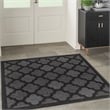 Pemberly Row Easy Care 5'x Square Charcoal Black Fabric Modern Area Rug