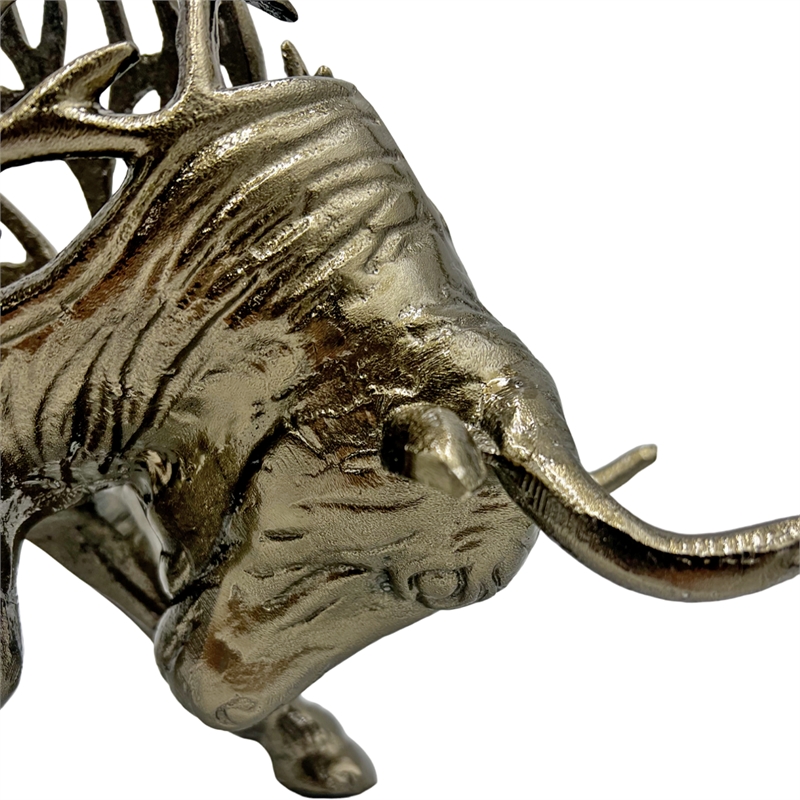 Pemberly Row Decorative Handmade Aluminum Modern Abstract Bull Sculpture Bronze