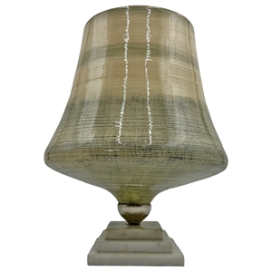 Pemberly Row Decorative Handmade Aluminum Glass Marble Modern Green Flower Vase