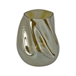 Pemberly Row 10-inch Tall Decorative Handmade Glass Modern Flower Vase in Gold