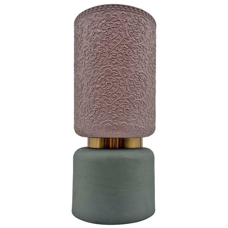 Pemberly Row 12-inch Tall Modern Ceramic Flower Vase in Pink