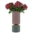Pemberly Row 12-inch Tall Modern Ceramic Flower Vase in Pink