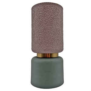 Pemberly Row 12-inch Tall Modern Ceramic Flower Vase in Pink