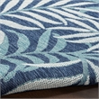 Pemberly Row Contemporary Home 10'x 14' Navy Tropical-pattern Area Rug