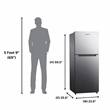 Pemberly Row 10cf Top Freezer Refrigerator 24in Frost Free Quiet 43dB 110V