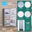 Pemberly Row 10cf Top Freezer Refrigerator 24in Frost Free Quiet 43dB 110V