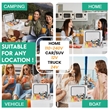 Pemberly Row Rolling Fridge-Freezer Portable Casters Retractable Handle 0.7cf