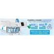 Pemberly Row Rolling Fridge-Freezer Portable Casters Retractable Handle 0.7cf