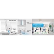 Pemberly Row Rolling Fridge-Freezer Portable Casters Retractable Handle 0.7cf