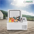 Pemberly Row Rolling Fridge-Freezer Portable Casters Retractable Handle 0.7cf