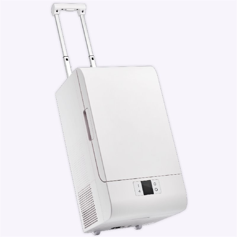 Pemberly Row Rolling Fridge-Freezer Portable Casters Retractable Handle 0.7cf