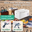 Pemberly Row Rolling Fridge-Freezer Portable Casters Retractable Handle 0.7cf