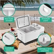 Pemberly Row Rolling Fridge-Freezer Portable Casters Retractable Handle 0.7cf
