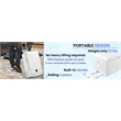 Pemberly Row Rolling Fridge-Freezer Portable Casters Retractable Handle 0.7cf