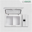 Pemberly Row Rolling Fridge-Freezer Portable Casters Retractable Handle 0.7cf