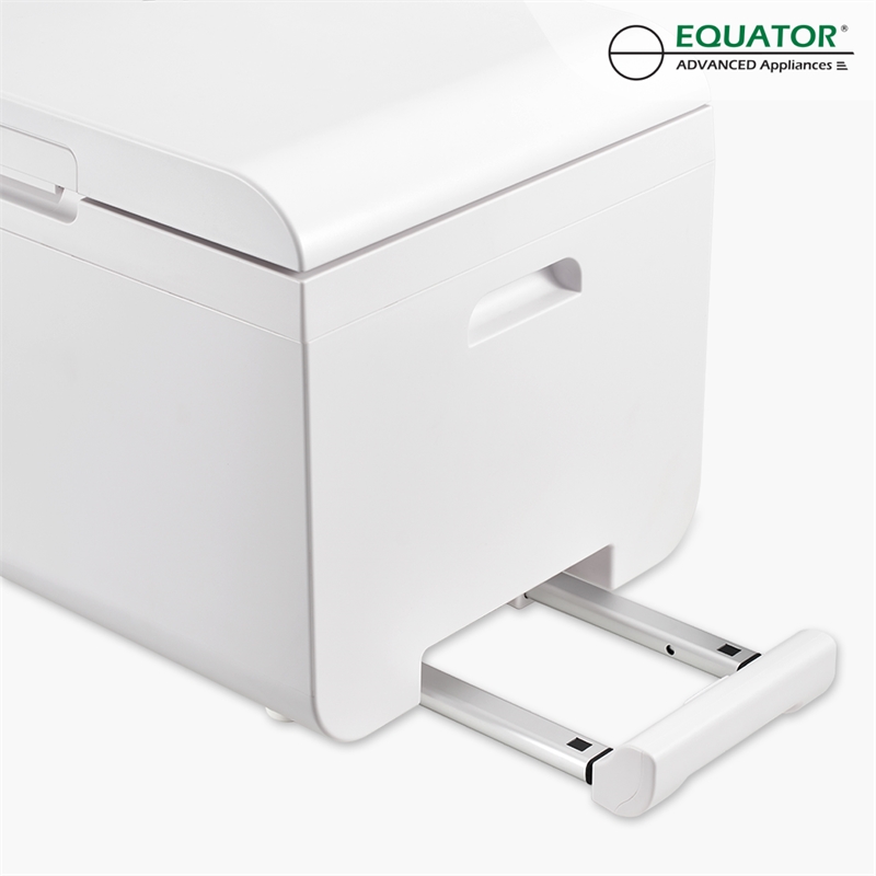 Pemberly Row Rolling Fridge-Freezer Portable Casters Retractable Handle 0.7cf