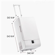 Pemberly Row Rolling Fridge-Freezer Portable Casters Retractable Handle 0.7cf