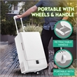 Pemberly Row Rolling Fridge-Freezer Portable Casters Retractable Handle 0.7cf