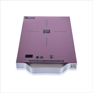 Pemberly Row 11&quot Portable Single-Burner Induction Cooktop with Handle in Lilac