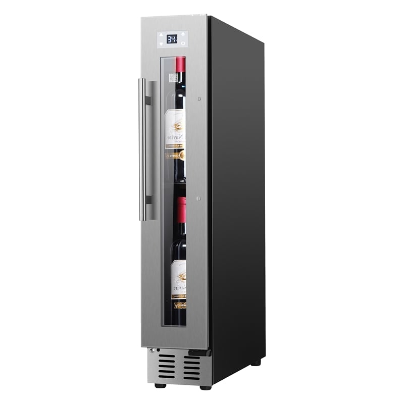Pemberly Row 9 bottle Built-in/Freestanding Wine Ref with 7 Color LED Lights