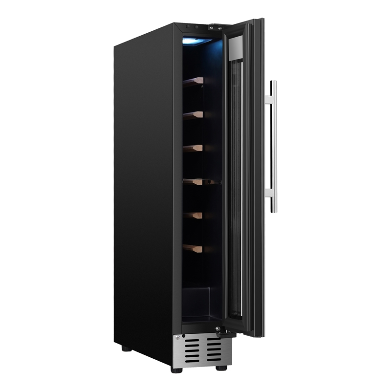 Pemberly Row 9 bottle Built-in/Freestanding Wine Ref with 7 Color LED Lights