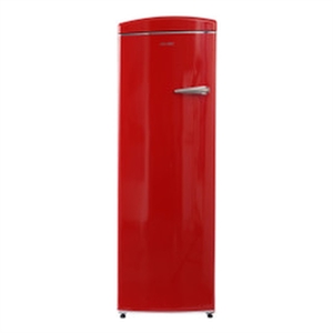 Pemberly Row 24&quot Classic 8.3 Cu. FT. Frost Free Retro Upright Freezer in Red