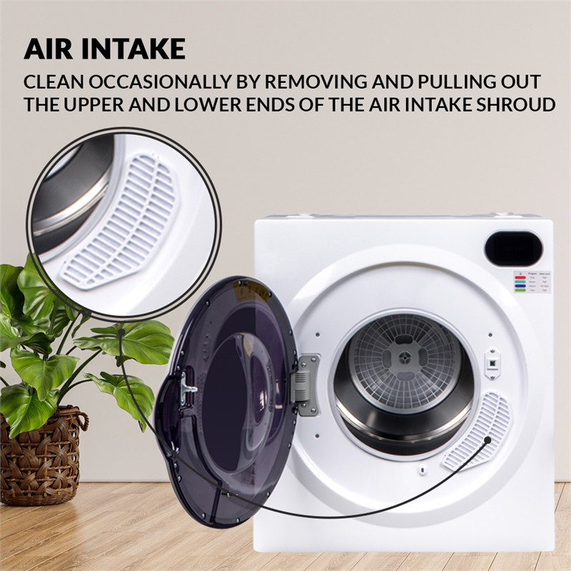 Pemberly Row Ultra Compact Short Vented Sensor Dryer 2.6cf/10lb LED Ops